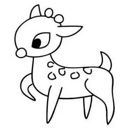 鹿的简笔画 鹿的简笔画图片大全