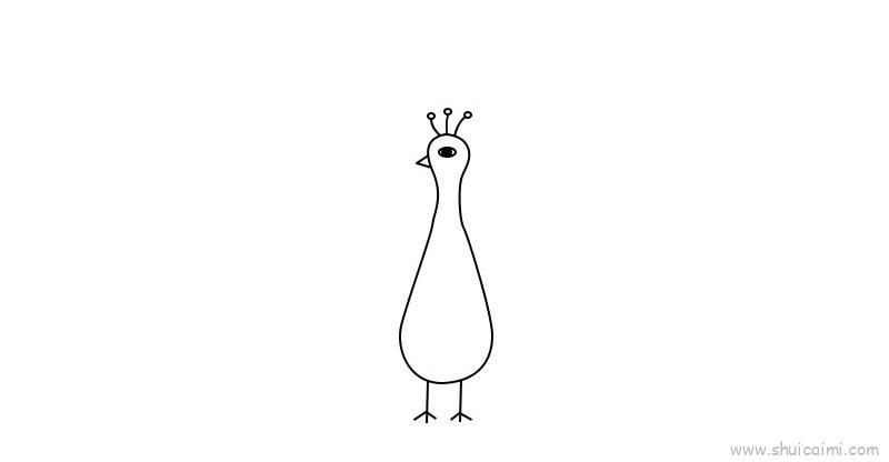 孔雀儿童画怎么画 孔雀简笔画画法