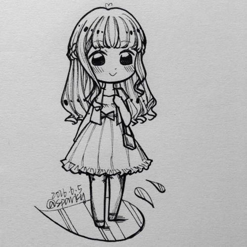 小女孩简笔画图片大全可爱 古风小女孩简笔画图片大全可爱