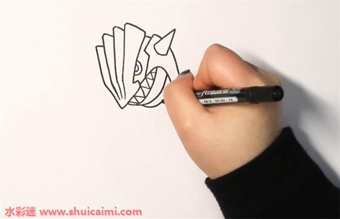 固拉多怎么画 固拉多简笔画步骤图
