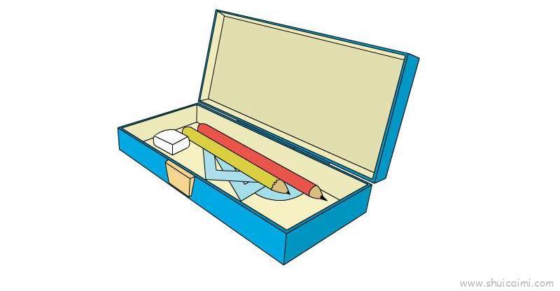 文具盒儿童画怎么画 文具盒简笔画步骤