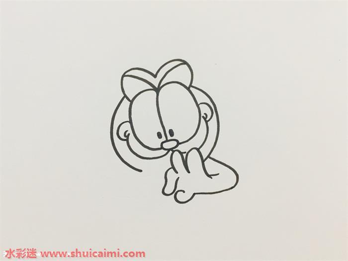 怎么画一只可爱的加菲猫？看加菲猫简笔画步骤图解