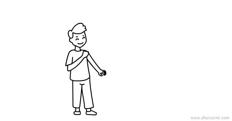 医生照顾病人儿童画怎么画 医生照顾病人简笔画步骤