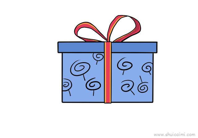 礼物盒儿童画怎么画 礼物盒简笔画顺序