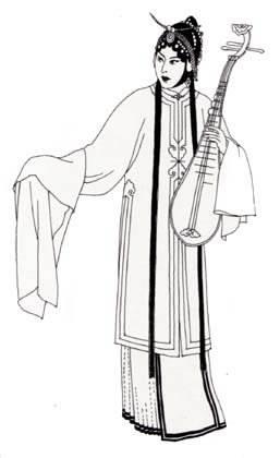 戏曲人物简笔画 戏曲人物简笔画花旦