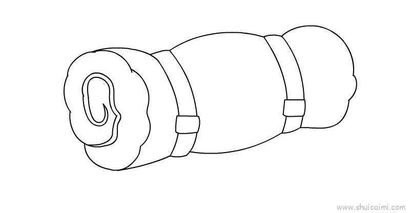 睡袋儿童画怎么画 睡袋简笔画好看