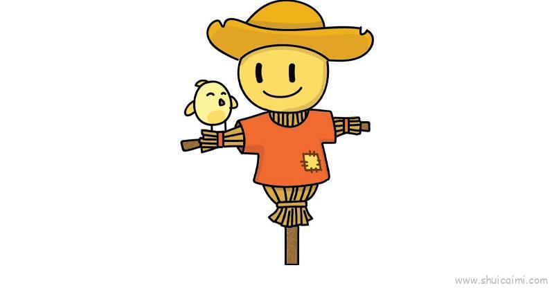 稻草人教程儿童画怎么画 稻草人教程简笔画简单
