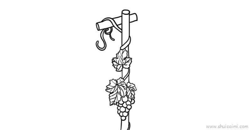 葡萄架儿童画怎么画 葡萄架简笔画图片大全