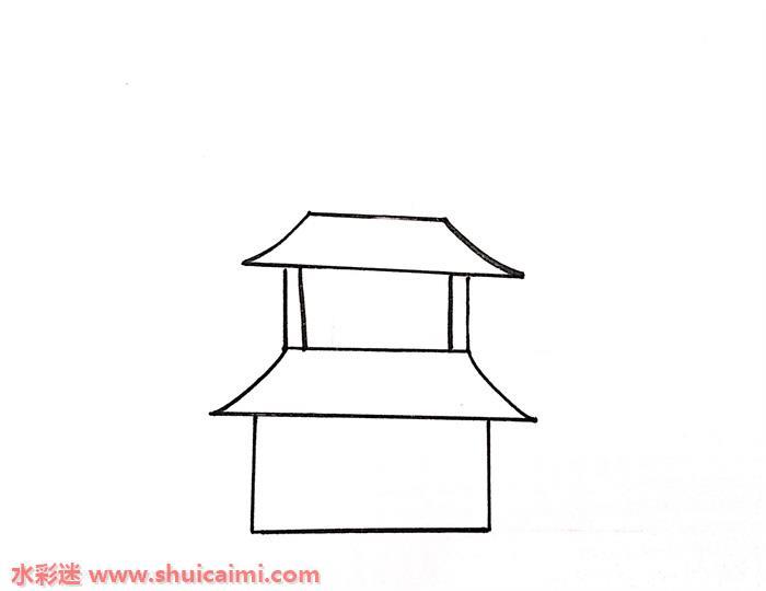 古塔怎么画 古塔简笔画简单易画彩色
