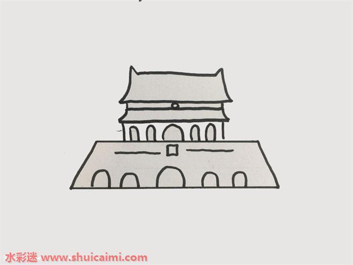 北京天安门怎么画 天安门简笔画彩色
