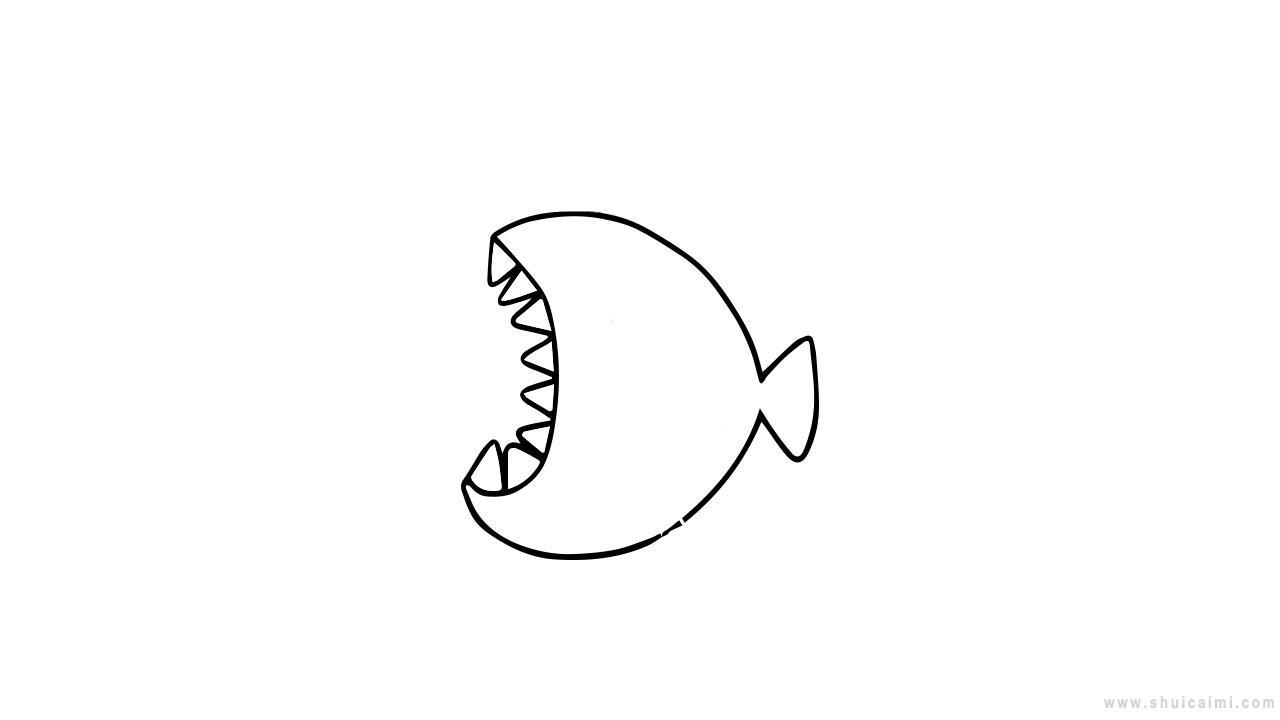 灯笼鱼简笔画怎么画 灯笼鱼简笔画图片大全