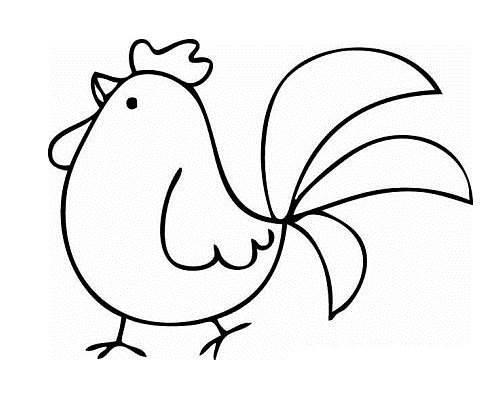 公鸡的简笔画图片大全 公鸡的简笔画图片大全可爱简单又漂亮