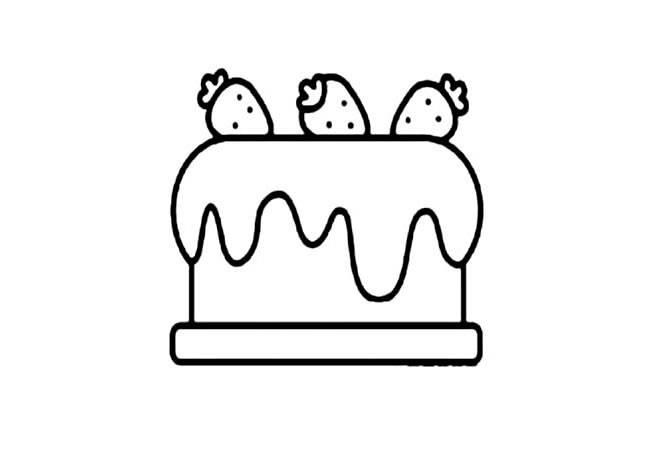 蛋糕图片简笔画 蛋糕图片简笔画涂色