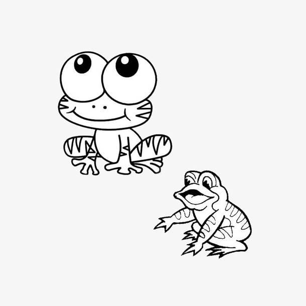 蛤蟆简笔画图片  跳跃的青蛙简笔画图片