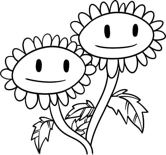 向日葵姐妹花简笔画怎么画 向日葵姐妹花简笔画简单