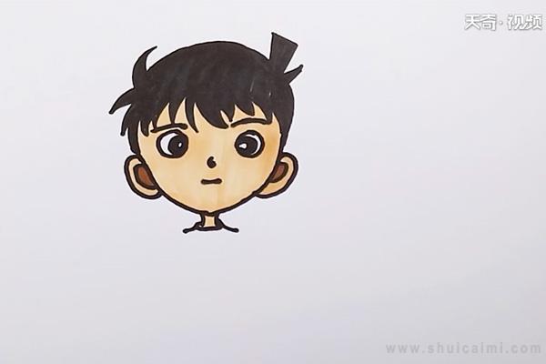 柯南简笔画怎么画 柯南简笔画顺序