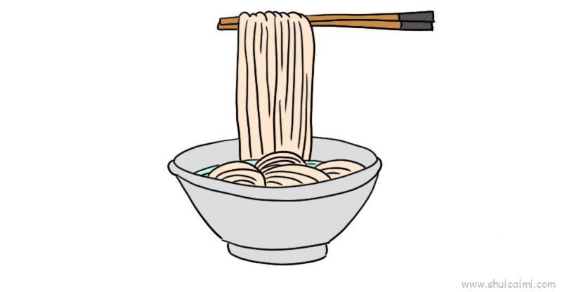 面条儿童画怎么画 面条简笔画好看