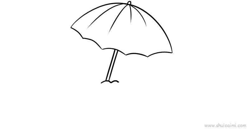 沙滩儿童画怎么画 沙滩简笔画图片