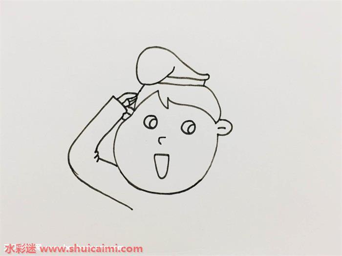 海军怎么画 海军简笔画彩色