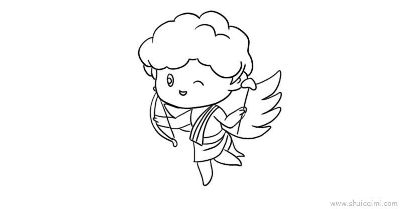 丘比特儿童画怎么画 丘比特简笔画顺序