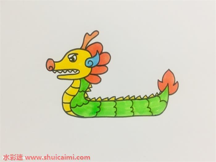 霸气龙舟怎么画 龙舟简笔画漂亮卡通