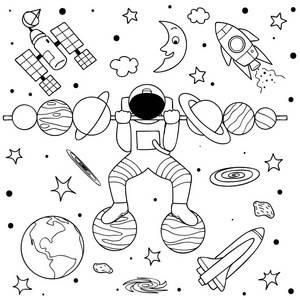 宇航员简笔画 宇航员简笔画太空人