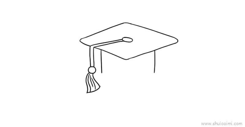 毕业帽儿童画怎么画 毕业帽简笔画顺序