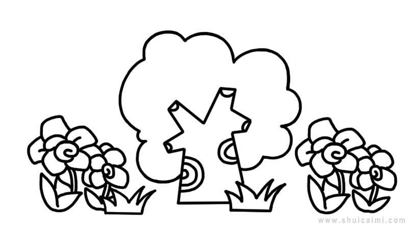 花草树木简笔画怎么画 花草树木简笔画顺序