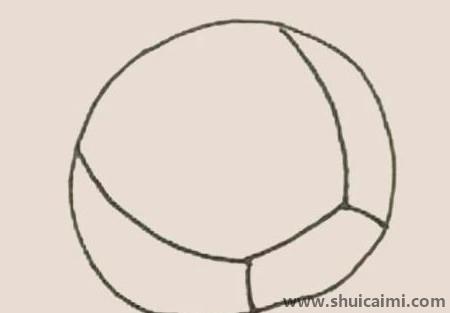 卡通排球简笔画绘画教程