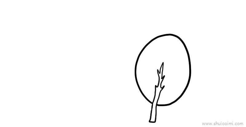 小树林儿童画怎么画 小树林简笔画简单