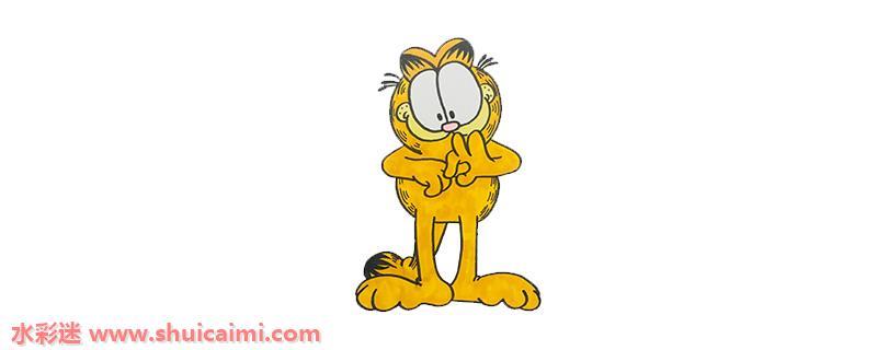 怎么画一只可爱的加菲猫？看加菲猫简笔画步骤图解