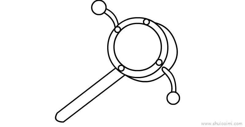 卡通拨浪鼓儿童简笔画教学步骤