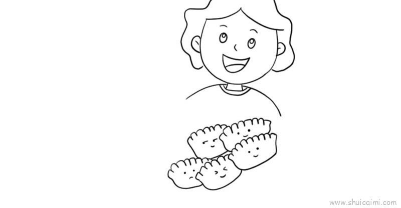 冬至吃饺子儿童画怎么画 冬至吃饺子简笔画简单又好看