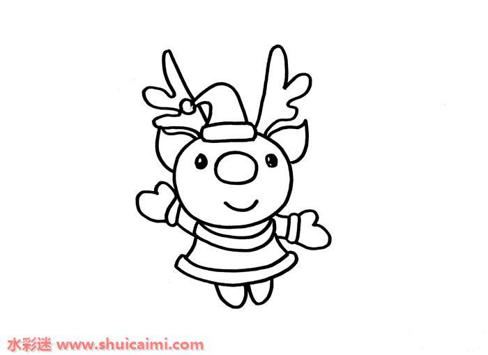 圣诞驯鹿怎么画 圣诞驯鹿简笔画简单又漂亮彩色