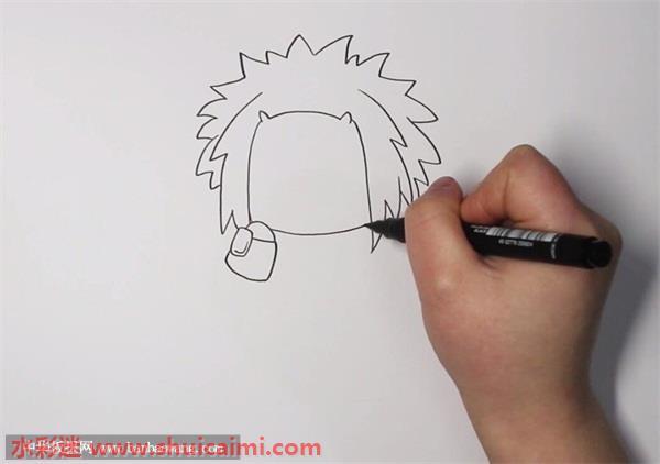 火影忍者自来也怎么画 火影忍者自来也简笔画画法