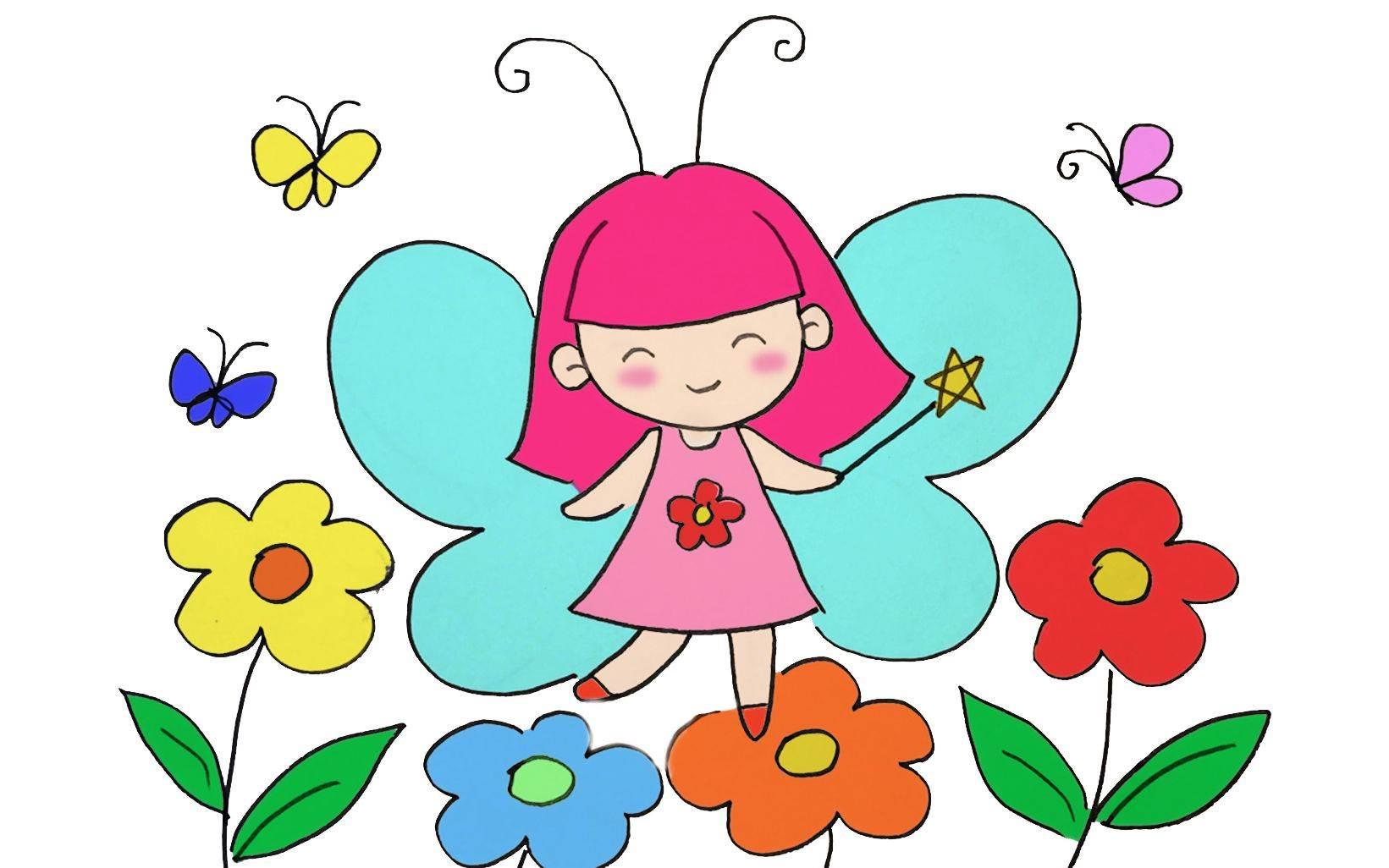 花仙子怎么画简单又漂亮 画一个少女公主