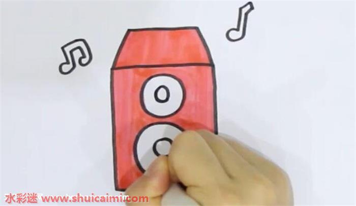 小音响怎么画 小音响简笔画彩色
