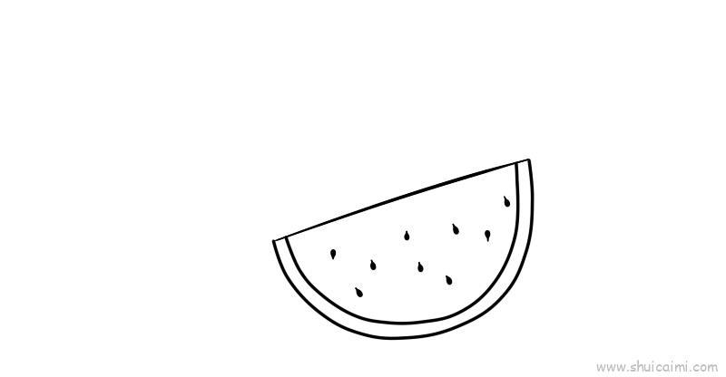 西瓜儿童画怎么画 西瓜简笔画步骤