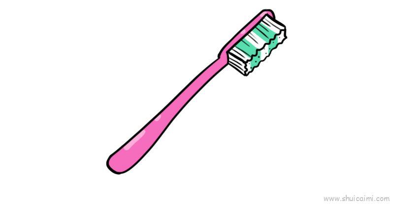 牙刷儿童画怎么画 牙刷简笔画画法