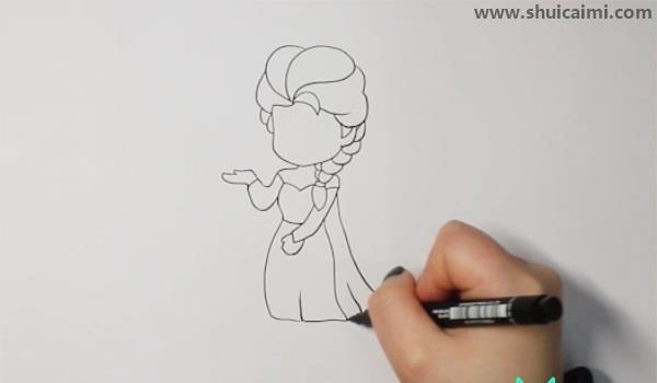 冰雪奇缘爱莎简笔画怎么画 冰雪奇缘爱莎简笔画画法