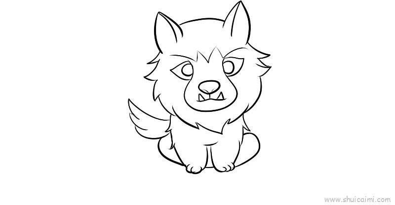 狼教程儿童画怎么画 狼教程简笔画简单