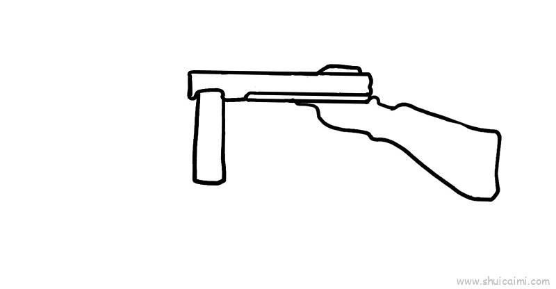 机关枪儿童画怎么画 机关枪简笔画画法