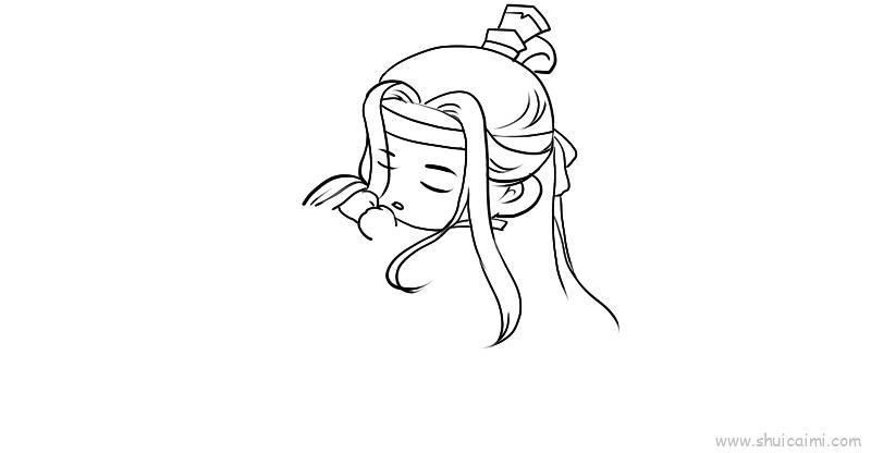 蓝忘机q版儿童画怎么画 蓝忘机q版简笔画顺序