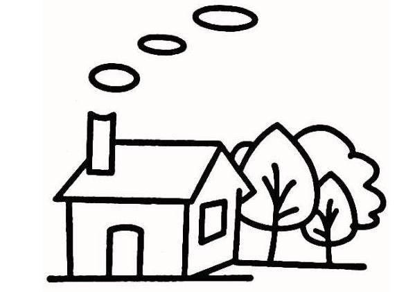 风景画简笔画 风景画简笔画带颜色