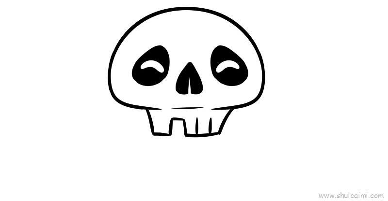 骷髅儿童画怎么画 骷髅简笔画图片
