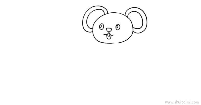 新春老鼠抱福袋儿童画怎么画 新春老鼠抱福袋简笔画画法