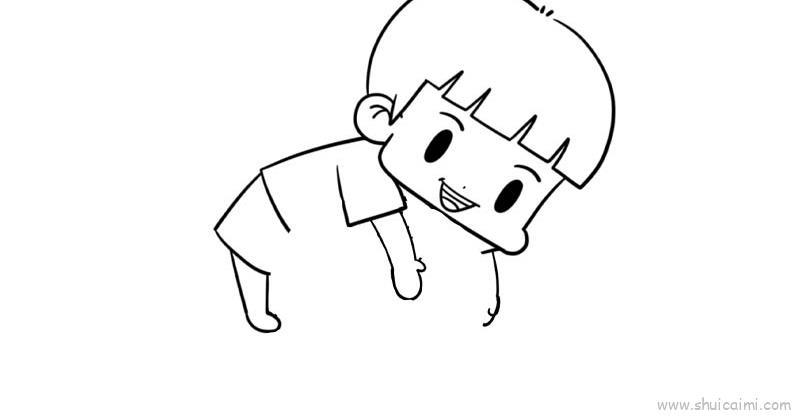 抱西瓜儿童画怎么画 抱西瓜简笔画图片大全