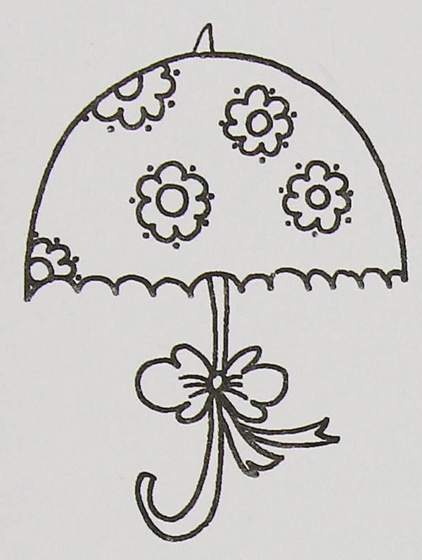 伞简笔画 伞简笔画彩色