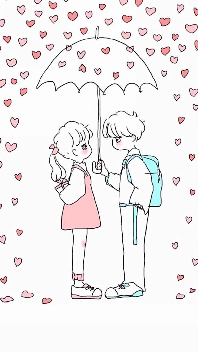 情侣简笔画图片大全可爱 情侣简笔画图片大全可爱简单