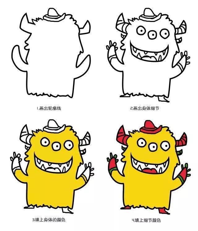 奥特曼怪兽简笔画图片大全 奥特曼怪兽简笔画图片大全彩色
